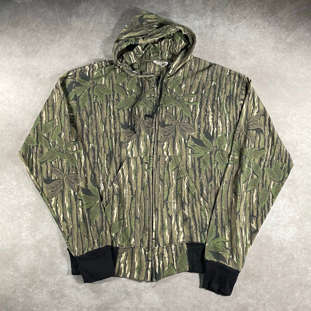 80’s Real Tree Made In USA Lightweight Camo Full Zip Hoodie